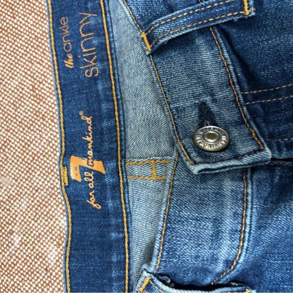 Free People Dark Blue Skinny Jeans - Picture 3 of 7